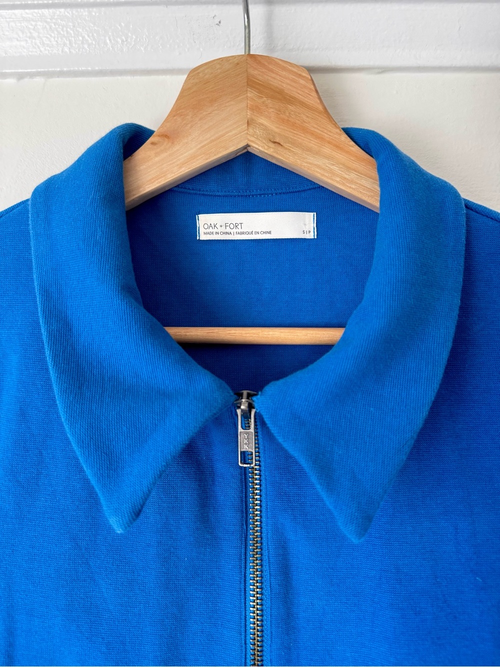 OAK + FORT Blue Polo Mini Dress